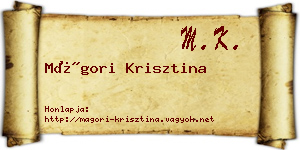 Mágori Krisztina névjegykártya
