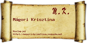 Mágori Krisztina névjegykártya