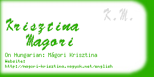 krisztina magori business card