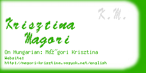 krisztina magori business card